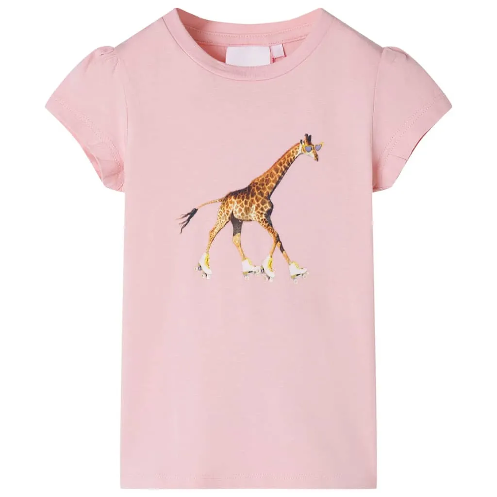 vidaXL Kinder-T-Shirt Hellrosa 104 vidaXL Kinder-T-Shirt Hellrosa 104