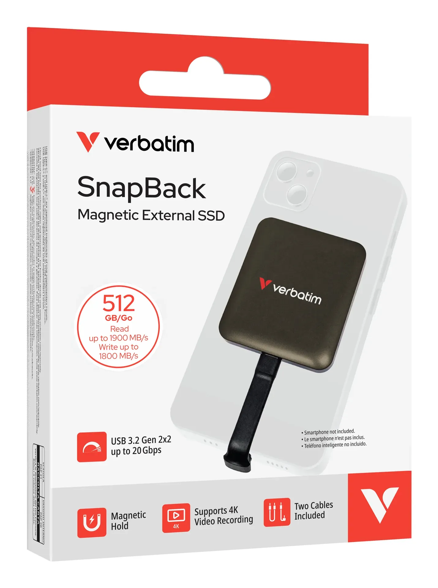 Verbatim SnapBack SSD 512 GB USB Typ-C USB 3.2 Gen 2x2 Schwarz – Bild 6