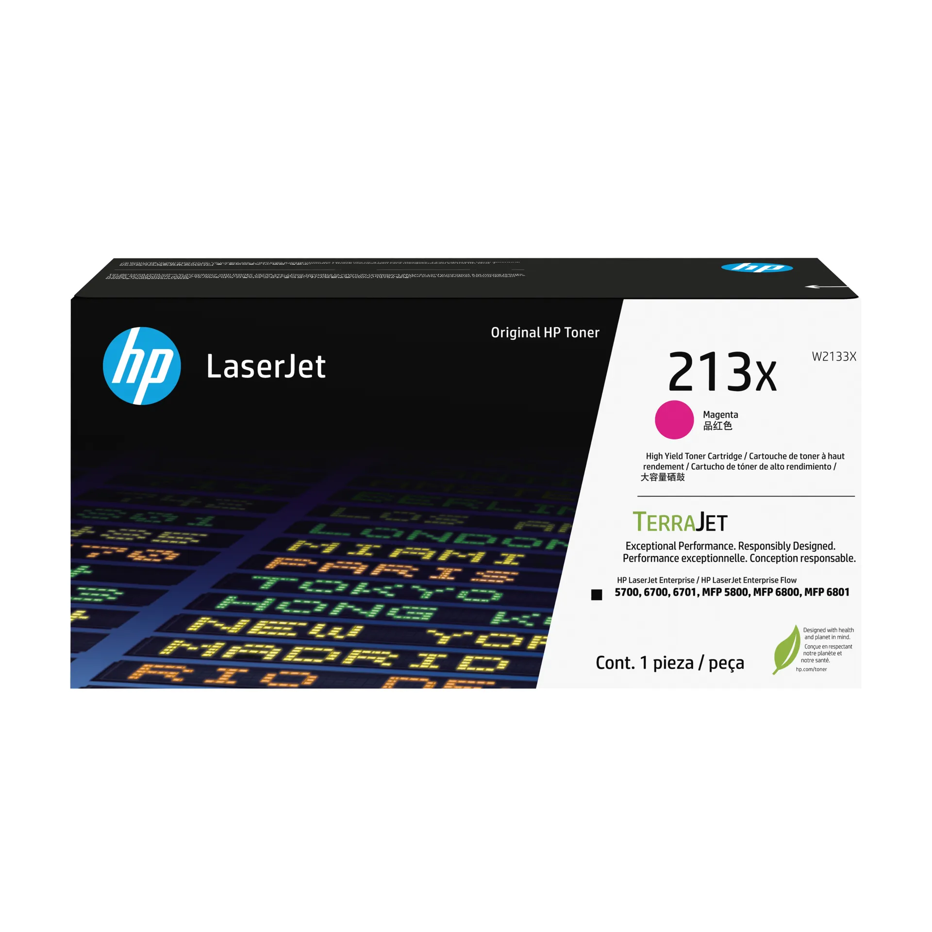 HP 213X Magenta Original LaserJet-Tonerkartusche mit hoher Reichweite HP 213X Magenta Original LaserJet-Tonerkartusche mit hoher Reichweite