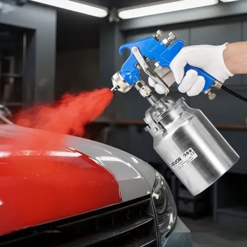 VEVOR Siphon-Lackierpistole, Spritzpistole mit hoher Zerstäubung, 1000-ccm-Farbsprüh-Set mit 1,8-mm-Düse, einstellbare Durchflussrate & Luftmenge für Auto-, Möbel-, Wand- und Hausanstrich – Bild 7