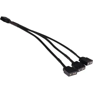 Y-Kabelsplitter aRGB 3-Pin auf 3x 3-Pin, 15cm Y-Kabelsplitter aRGB 3-Pin auf 3x 3-Pin, 15cm