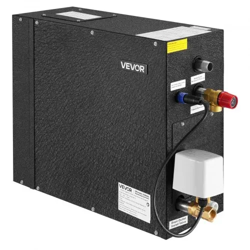 VEVOR Dampfgenerator, 7,5 kW Dampferzeuger, Dampfduschsystem mit Steuerung für Sauna, Bad, Spa, kommerzielles automatisches Ablaufset mit Überhitzungs-, Trockenlauf- & Überdruckschutz, Schwarz – Bild 10