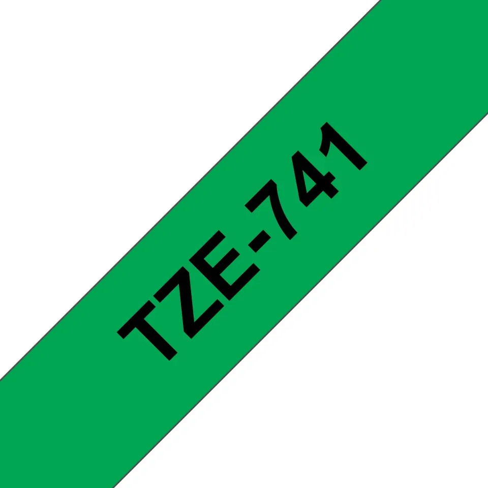 Brother TZE-741 Etiketten erstellendes Band Schwarz auf grün TZ Brother TZE-741 Etiketten erstellendes Band Schwarz auf grün TZ