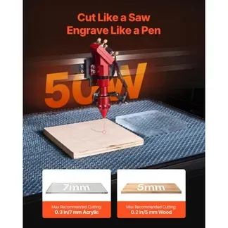 VEVOR CO2-Lasergravierer 50 W, 500x300mm Arbeitsbereich, Laser-Gravier- & Schneidemaschine mit 4-Wege-Luftunterstützung, kompatibel mit LightBurn, CorelDRAW & RDWorks, für Holz, Acryl & Glas VEVOR CO2-Lasergravierer 50 W, 500x300mm Arbeitsbereich, Laser-Gravier- & Schneidemaschine mit 4-Wege-Luftunterstützung, kompatibel mit LightBurn, CorelDRAW & RDWorks, für Holz, Acryl & Glas