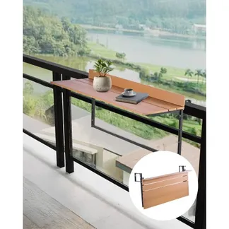 VEVOR Balkon-Hängetisch, 1000x345mm, klappbarer Balkonhängetisch, Klapptisch für Geländer im Freien, 5-stufig verstellbar, passend für Geländer von 1 bis 3,7 Zoll, Serviertisch für Terrasse und Deck VEVOR Balkon-Hängetisch, 1000x345mm, klappbarer Balkonhängetisch, Klapptisch für Geländer im Freien, 5-stufig verstellbar, passend für Geländer von 1 bis 3,7 Zoll, Serviertisch für Terrasse und Deck