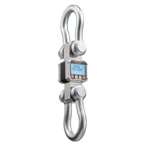 VEVOR Kranwaage 10 T, Digitale Hängewaage, Industriewaage mit Gehäuse aus Aluminiumguss & LCD-Display, 2-kg-Teilung & 3-stufiger Schalter, Fernbedienung, Wildwaage, Hakenwaage für Garage & Fabrik – Bild 10