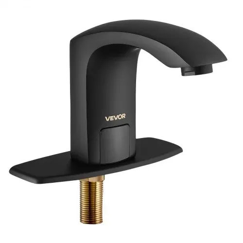 VEVOR berührungsloser Waschtischhahn (Mattschwarz) Badezimmer, automatische Waschtischarmatur, freihändig einstellbarer Sensorhahn (kalt/warm), batteriebetriebener Wasserhahn Toilettenhahn – Bild 8