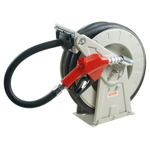 VEVOR Kraftstoffschlauchaufroller, einziehbarer Dieselschlauchaufroller, 3/4 Zoll x 20 m, automatische Betankungsdüse – Bild 10