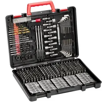 VEVOR Bohrerset 318-teilig, Schrauberbit-Set, Schraubendreherbit-Set geeignet zum Bohren und Schrauben in Holz, Metall & Zement, Bohrer-Sets Kombi-Set sortiert in geordneter Tragkoffer VEVOR Bohrerset 318-teilig, Schrauberbit-Set, Schraubendreherbit-Set geeignet zum Bohren und Schrauben in Holz, Metall & Zement, Bohrer-Sets Kombi-Set sortiert in geordneter Tragkoffer