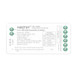MiBoxer SPIR5 LED Pixel LED Controller SPI-Serie 5 in 1 SPI (2.4GHz) MiBoxer SPIR5 LED Pixel LED Controller SPI-Serie 5 in 1 SPI (2.4GHz)