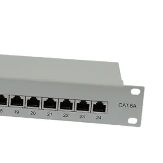 Patch Panel 24xTP, CAT6A, 500Mhz, 19″, Lichtgrau LSA, Synergy 21 Patch Panel 24xTP, CAT6A, 500Mhz, 19″, Lichtgrau LSA, Synergy 21