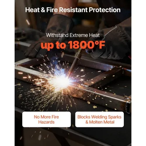 VEVOR Löschdecke, 2er-Pack 508×914 mm flammhemmende Schweißdecke aus Carbonfilz, bis zu 982 °C hitzebeständige Brandschutzdecke, 3,5 mm dicke feuerfeste Isoliermatte, Feuerlöschdecke VEVOR Löschdecke, 2er-Pack 508×914 mm flammhemmende Schweißdecke aus Carbonfilz, bis zu 982 °C hitzebeständige Brandschutzdecke, 3,5 mm dicke feuerfeste Isoliermatte, Feuerlöschdecke