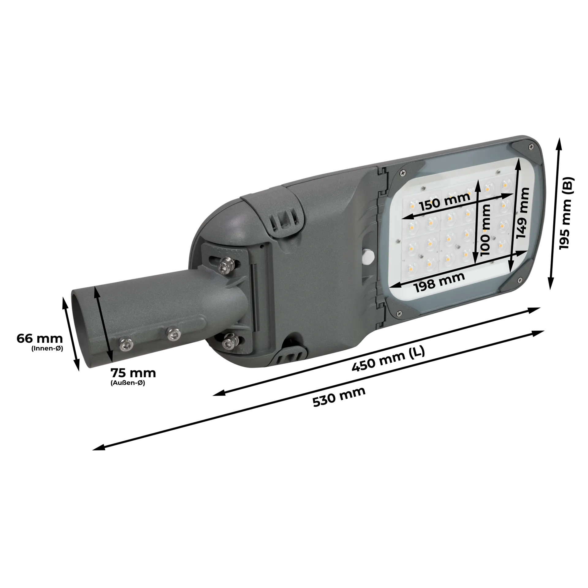 Straßenleuchte ROLF KERN, 10W, 1500lm, Zhaga, Dali Treiber, 6m Kabel, 3000K – Bild 5