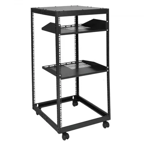 VEVOR 20U Server-Rack mit offenem Rahmen, freistehender oder wandmontierter Netzwerk-Server-Rack, 4-Pfosten-AV-Rack mit Rollen, bietet Platz für Ihre gesamte Netzwerk-IT-Ausrüstung, AV-Ausrüstung – Bild 10