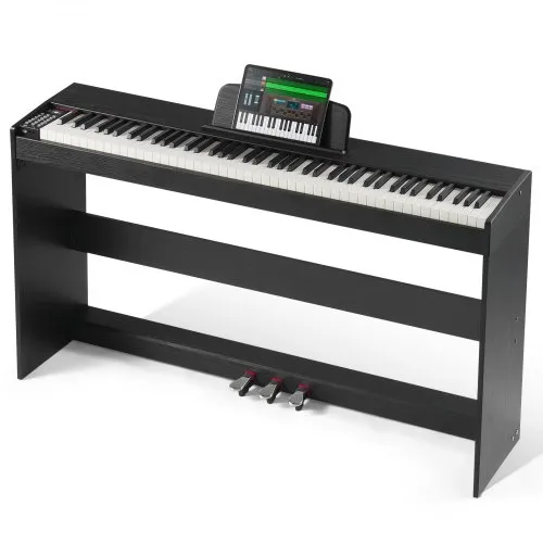 VEVOR Digitalpiano, 88 Tasten, Elektrisches Klaviere, Doppeltastatur und Lautsprecher, einfache Gehäusehalterung mit Kopfhörer, 200 Töne und Rhythmen, unterstützt Bluetooth/USB/MIDI, für Anfänger VEVOR Digitalpiano, 88 Tasten, Elektrisches Klaviere, Doppeltastatur und Lautsprecher, einfache Gehäusehalterung mit Kopfhörer, 200 Töne und Rhythmen, unterstützt Bluetooth/USB/MIDI, für Anfänger