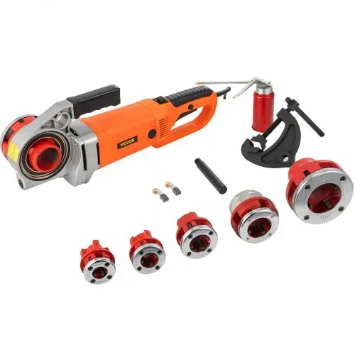 VEVOR Tragbare Gewindeschneidmaschine, Elektrischer Rohreinfädler für Rohre mit Tragetasche, 6 Matrizen, 2300 W 220 V Elektro-Gewindeschneidmaschine(EU PLUG 220V) – Bild 8