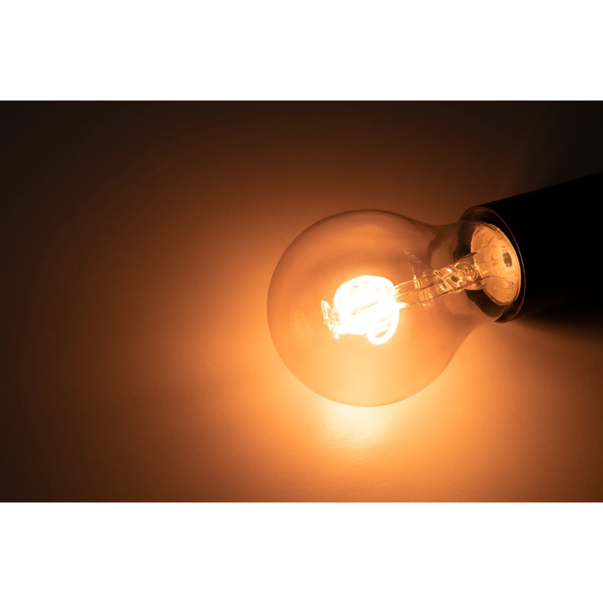 LED Filament Glühlampe McShine ''Retro'' E27, 2W, 160lm, warmweiß, goldenes Glas – Bild 3