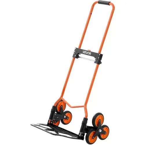 VEVOR Treppensackkarre klappbar, Sackkarre 54 kg Tragkraft, Treppensteiger mit Teleskopgriff, 6 Rädern & 2 Spanngurten, Transportkarre, Treppenkarre, ideal für Haushalt, Einkauf & Lager – Bild 9