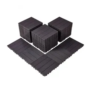VEVOR Terrassenfliesen, 54er-Set, Balkonfliesen 295×295 mm, Klickfliesen, Kunststoff-Bodenbelag für den Außenbereich, Terrassenbodenbelag für Veranda, Pool, Balkon, Hinterhof, Dunkelbraun VEVOR Terrassenfliesen, 54er-Set, Balkonfliesen 295×295 mm, Klickfliesen, Kunststoff-Bodenbelag für den Außenbereich, Terrassenbodenbelag für Veranda, Pool, Balkon, Hinterhof, Dunkelbraun