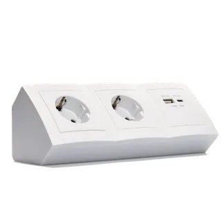 Steckdosenblock McPower “Flair“ Aufbau, 2-fach Schutzkontakt + 2x USB A+C Steckdosenblock McPower “Flair“ Aufbau, 2-fach Schutzkontakt + 2x USB A+C