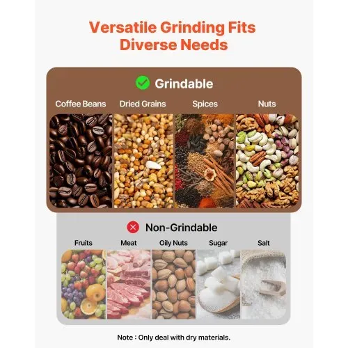 VEVOR Elektrische Getreidemühle 800 g, Getreidemühle 2100 W Edelstahl, Gewürzmühle für Trockenes Getreide Gewürze Müsli Kaffee Mais Pfeffer, Schwenktyp Pulverisiermaschine 220x190x375 mm VEVOR Elektrische Getreidemühle 800 g, Getreidemühle 2100 W Edelstahl, Gewürzmühle für Trockenes Getreide Gewürze Müsli Kaffee Mais Pfeffer, Schwenktyp Pulverisiermaschine 220x190x375 mm