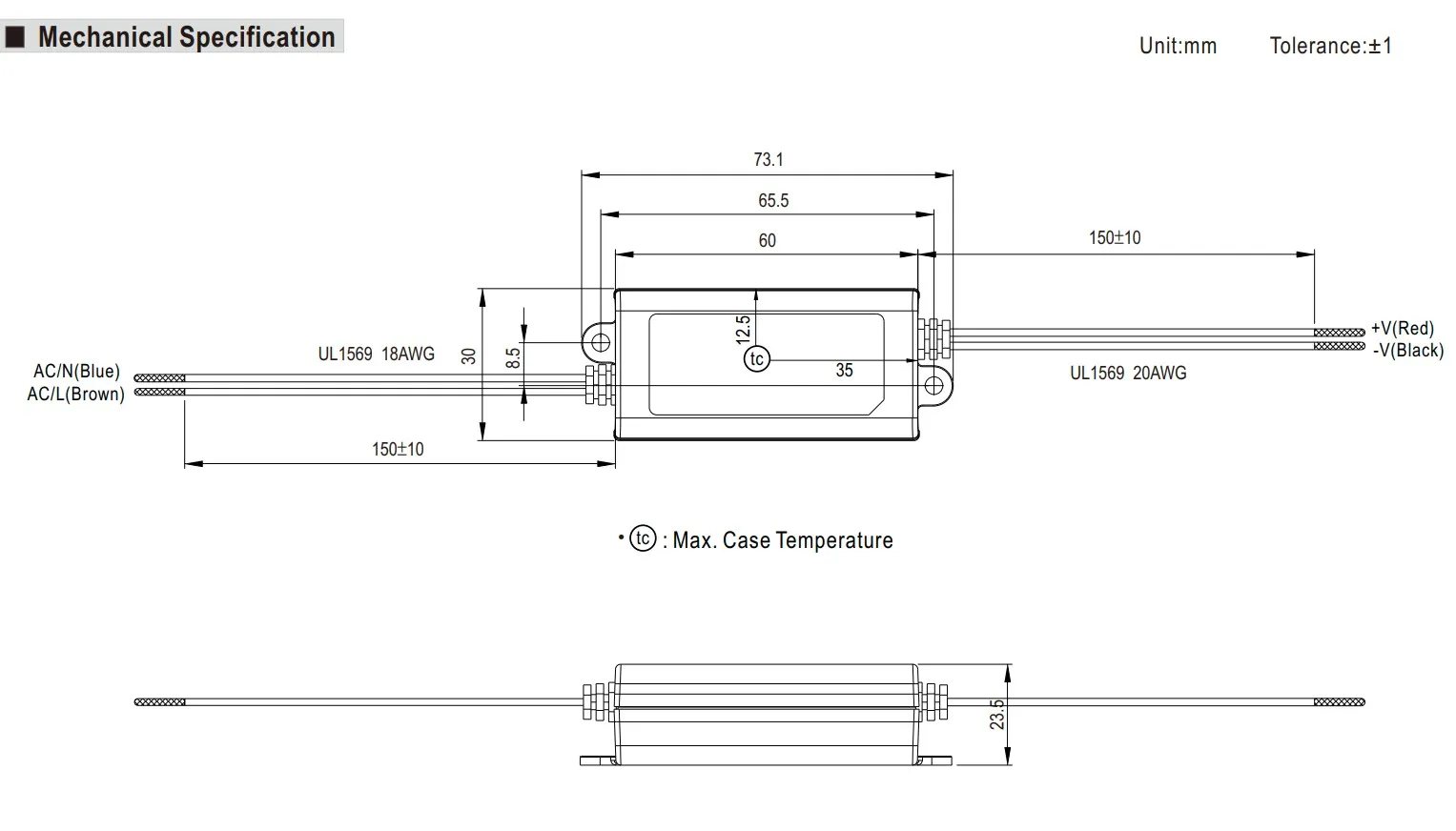 MEANWELL Netzteil - 24V 8W IP67 – Bild 2