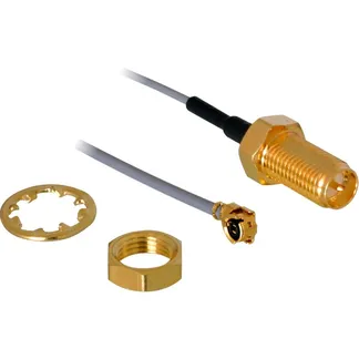 RP-SMA Buchse zum Einbau > MHF/U.FL-LP-068 Stecker, Adapter RP-SMA Buchse zum Einbau > MHF/U.FL-LP-068 Stecker, Adapter