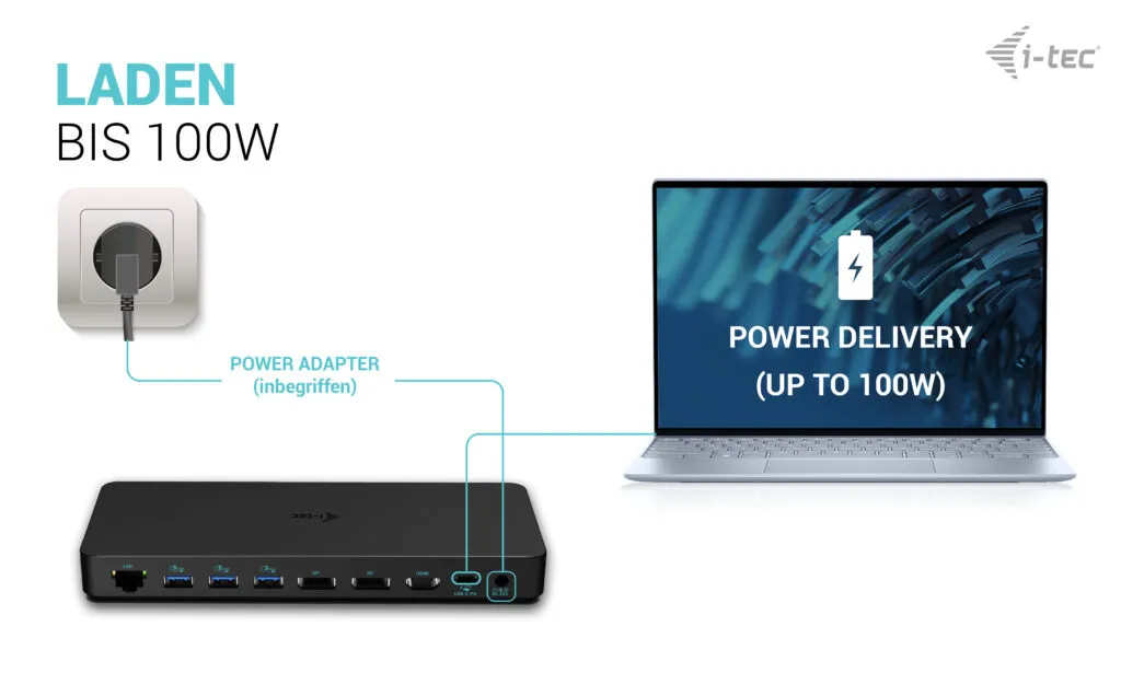 i-tec USB-C Triple Display Docking Station Gen 2 Pro + Power Delivery 100W – Bild 6