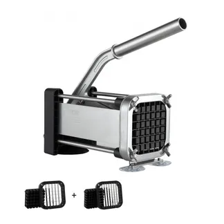 VEVOR Pommes-Frites-Schneider Kartoffelschneider mit 1/2-Zoll- und 3/8-Zoll-Klingen aus rostfreiem Stahl, manueller Kartoffelschneider und -zerkleinerer mit Saugnäpfen, ideal für Pommes Frites VEVOR Pommes-Frites-Schneider Kartoffelschneider mit 1/2-Zoll- und 3/8-Zoll-Klingen aus rostfreiem Stahl, manueller Kartoffelschneider und -zerkleinerer mit Saugnäpfen, ideal für Pommes Frites