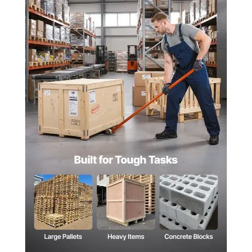 VEVOR Lastenheber 4990 kg Tragkraft, Möbelheber 1803,4 mm Länge, mit Handschuhen, Transporthilfe mit Stahlfelgen für schwere Möbel, Gegenstände & Betonblöcke, ideal für Umzug & Schwerlasttransport – Bild 5