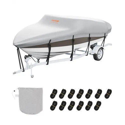 VEVOR Bootspersenning Abdeckplane Bootsplane, 518–579 cm Persenning Schlauchboot 600D Oxford-Gewebe Bootspersenning Abdeckung mit Aufbewahrungstasche 435 x 300 mm, Angelboot Bootsabdeckplane Grau VEVOR Bootspersenning Abdeckplane Bootsplane, 518–579 cm Persenning Schlauchboot 600D Oxford-Gewebe Bootspersenning Abdeckung mit Aufbewahrungstasche 435 x 300 mm, Angelboot Bootsabdeckplane Grau