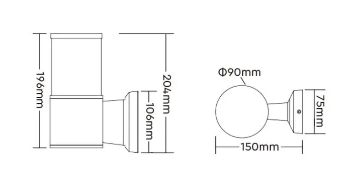 MiBoxer WA5-09R-ZL LED Garden Round Wall Light 12W RGB+CCT Zigbee 3.0 + 2.4G IP66 24V – Bild 4