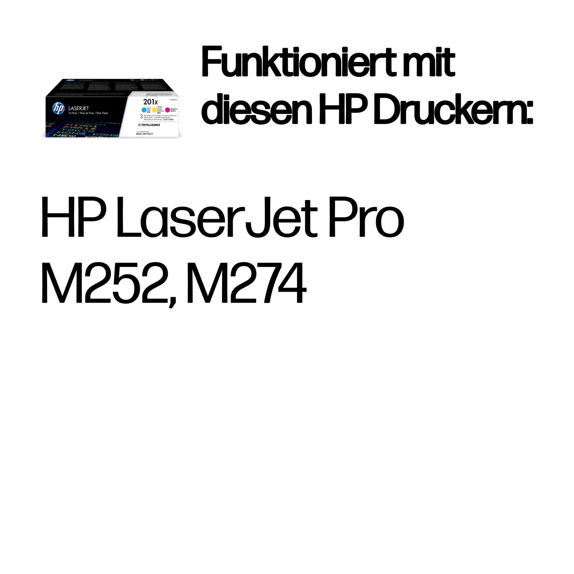HP 201X 3er-Pack Cyan/Magenta/Gelb Original LaserJet Tonerkartuschen mit hoher Reichweite – Bild 2