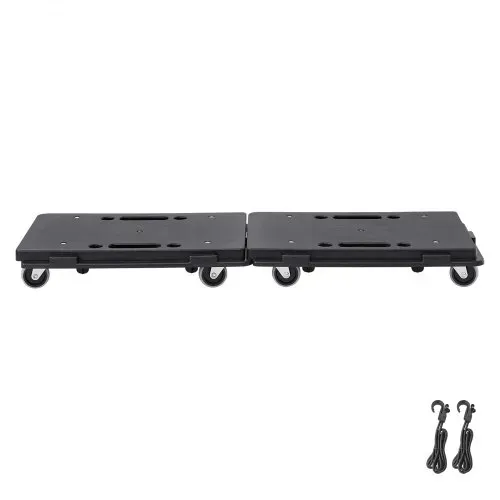 VEVOR Möbelwagen, Möbelwagen, 4 Räder, tragbare bewegliche Rollen, robust, ineinandergreifend, klein, flach, für schwere Möbel, 2 Stück, 40,6 x 27,9 cm, 227,8 kg Kapazität, schwarz – Bild 8