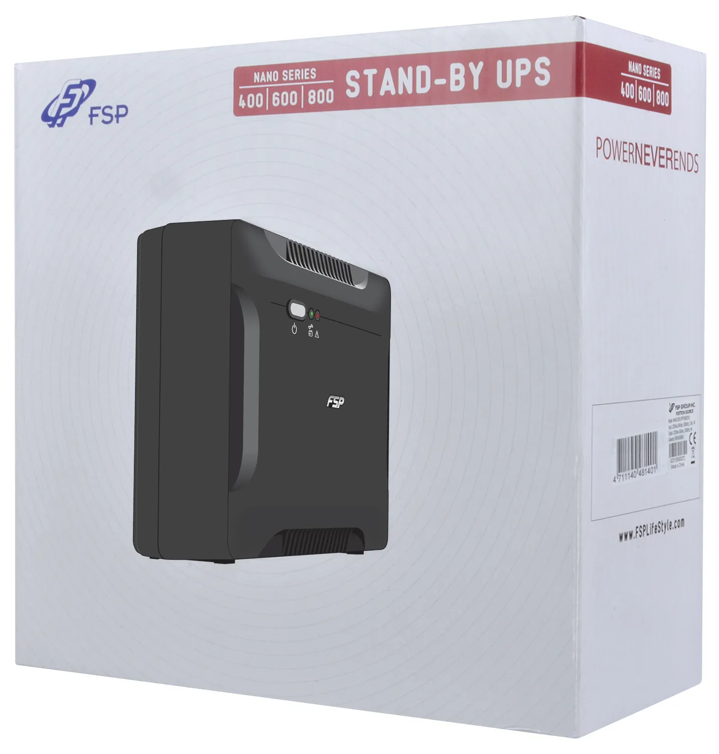 FSP Nano 600 Unterbrechungsfreie Stromversorgung (USV) Standby (Offline) 0,6 kVA 360 W 2 AC-Ausgänge – Bild 3