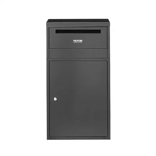 VEVOR Paketbriefkasten 500x325x909 mm, Paketkasten mit Schloss, Paketbriefbox aus verzinktem Stahl mit Diebstahlschutz-Design, Packstation für Zuhause und das Büro, Schwarz – Bild 10