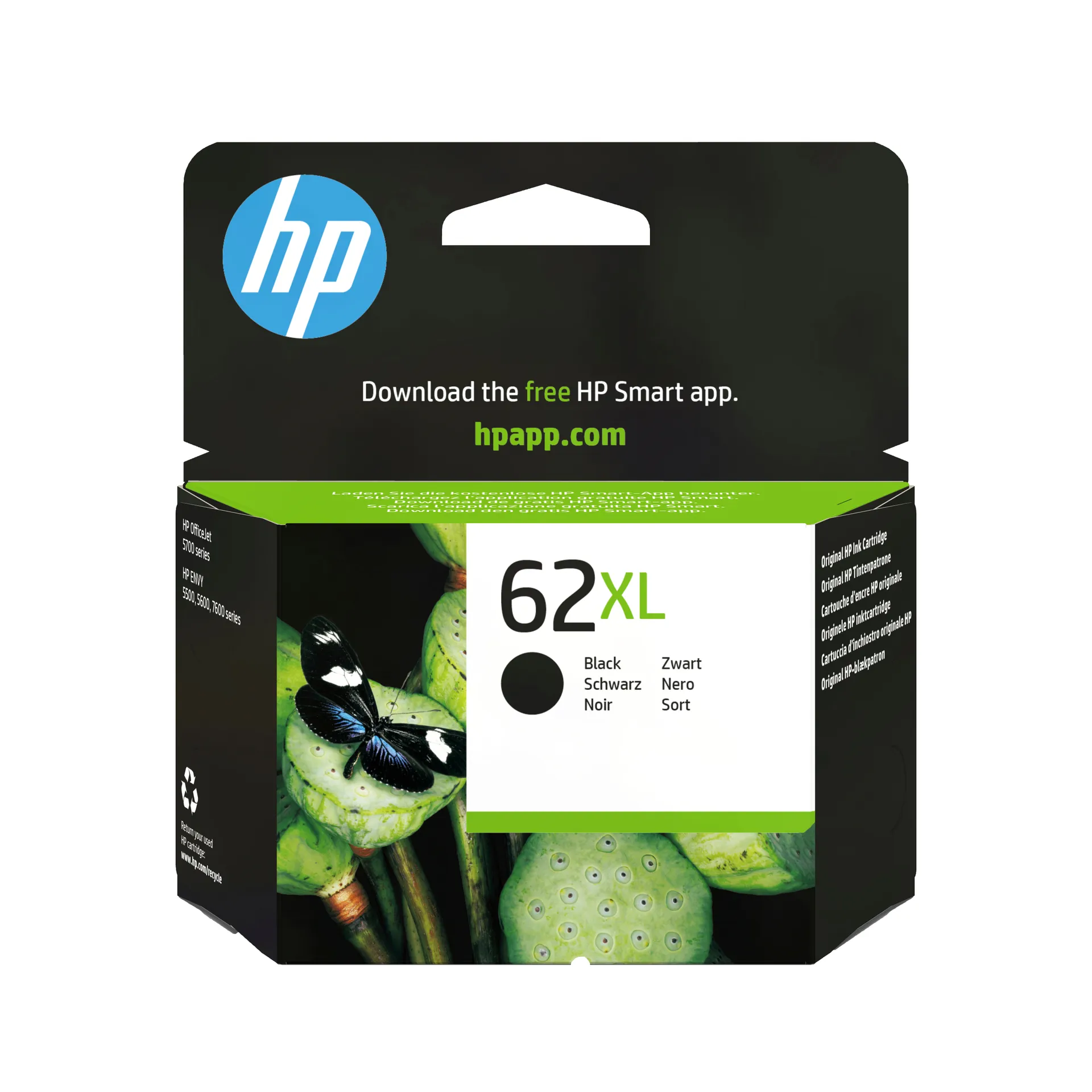 HP 62XL Schwarz Original Tintenpatrone mit hoher Reichweite HP 62XL Schwarz Original Tintenpatrone mit hoher Reichweite
