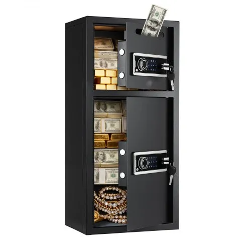 VEVOR Tresor mit Doppeltür 7,2 Kubikfuß, Safe mit Schlüssel, Passwort und LED-Beleuchtung, feuerfester Tresor aus kaltgewalztem Stahl mit Einwurfschlitz für Geld, Dokumente, Schmuck und Wertsachen VEVOR Tresor mit Doppeltür 7,2 Kubikfuß, Safe mit Schlüssel, Passwort und LED-Beleuchtung, feuerfester Tresor aus kaltgewalztem Stahl mit Einwurfschlitz für Geld, Dokumente, Schmuck und Wertsachen