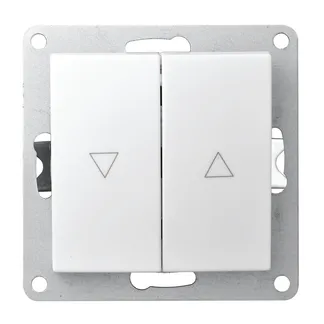 Jalousie-Taster McPower “Cup“ Hoch und Runter, 250V~/10A, UP, weiß Jalousie-Taster McPower “Cup“ Hoch und Runter, 250V~/10A, UP, weiß
