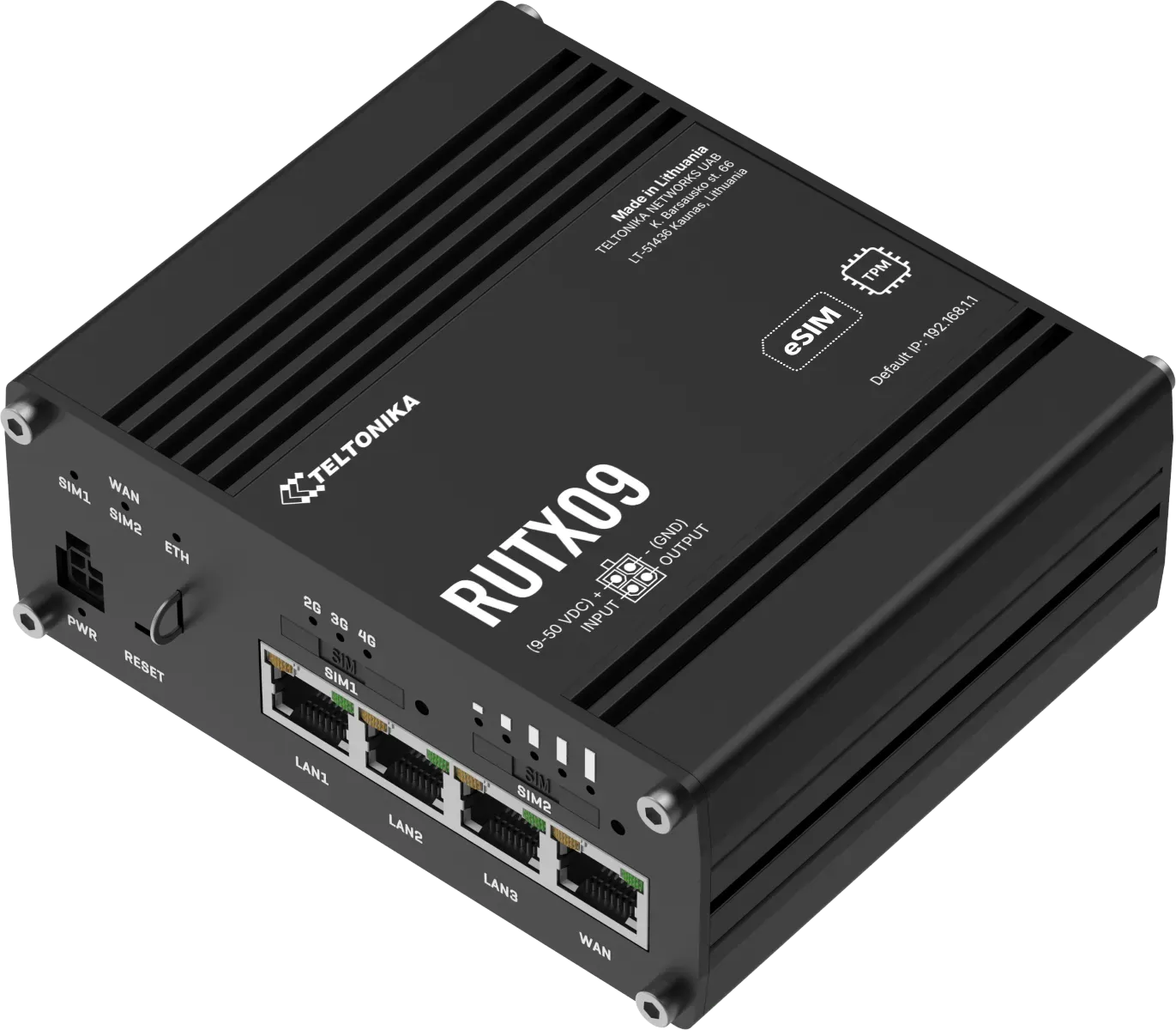 Teltonika · Router · RUTX09 · Industrial LTE Modem Router Cat6 "ONLY LAN" 300Mbps Down/42Mbps UP – Bild 3