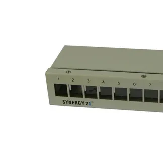 Keystone, Modulträger, Patchpanel für 12x TP-Modul, Aufputz, Metall, Lichtgrau, Synergy 21, Keystone, Modulträger, Patchpanel für 12x TP-Modul, Aufputz, Metall, Lichtgrau, Synergy 21,