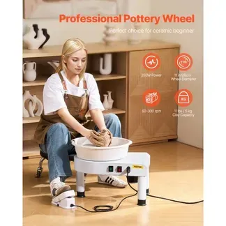 VEVOR Töpferscheibe Töpferformmaschine 28 cm Keramik-Radformmaschine mit einstellbarem Pedal & abnehmbarem Becken, komplettes Keramikscheibe-Set für Arbeit Kunst Handwerk Heimwerken, weiß VEVOR Töpferscheibe Töpferformmaschine 28 cm Keramik-Radformmaschine mit einstellbarem Pedal & abnehmbarem Becken, komplettes Keramikscheibe-Set für Arbeit Kunst Handwerk Heimwerken, weiß