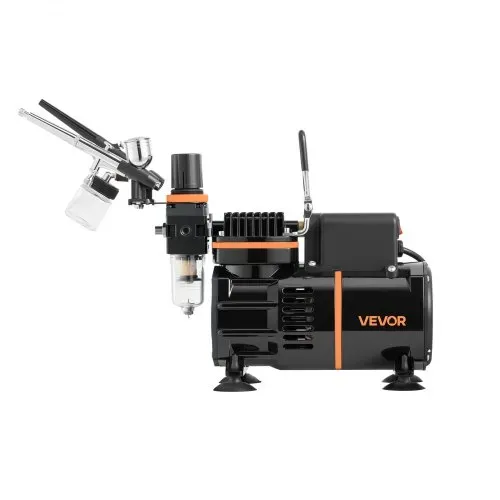 VEVOR Airbrush Set 1/6 PS mit Luftkompressor, 3 Dual Action Airbrush Pistolen mit 3 Düsen (0,3/0,3/0,8 mm) & Schlauch & Acrylfarbe & 2 Ventilatoren, für Kuchendekoration Modellmalerei Nagelkunst – Bild 10