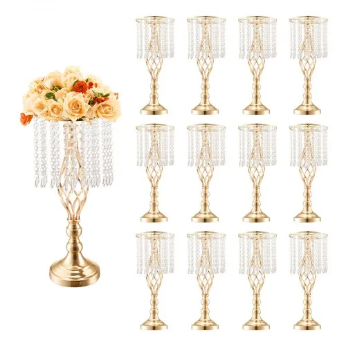 VEVOR 12 STK 49 cm hoher Blumenständer aus Kristallglas für Hochzeiten, Metallvase für Hochzeitsmittelstücke, goldene Blumenhalter, Blumenständer für Tische, Hochzeitsessen, Partys, Zeremonien, Geburtstagsveranstaltungen VEVOR 12 STK 49 cm hoher Blumenständer aus Kristallglas für Hochzeiten, Metallvase für Hochzeitsmittelstücke, goldene Blumenhalter, Blumenständer für Tische, Hochzeitsessen, Partys, Zeremonien, Geburtstagsveranstaltungen