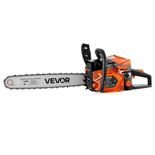 VEVOR Benzin-Kettensäge 508mm 58ccm Motorsäge 2,2kW 2-Takt Motorkettensäge, für Holzarbeiten Baumschnitt Rodungsarbeiten, 11.500 U/min, Drehzahl-Synchronisierter Choke, Rutschfestem Griff zwei Tanks – Bild 10