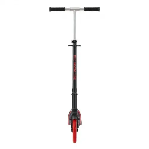 VEVOR Scooter (2 Räder) für Kinder ab 8 Jahren, Cityroller Straßenroller mit höhenverstellbarem Lenker & rutschfestem Deck & leichtem Rahmen, faltbarer Tretroller bis zu 100 kg, Schwarz + Rot – Bild 8