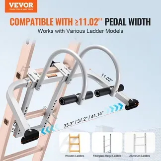 VEVOR Leiterstabilisator, 2-in-1-Abstandshalterhaken für Verlängerungswandleitern, Zubehör für Dachfirstleitern horizontal/vertikal, T-Stange mit Stahl-Gummi-Griff, schneller Zugang zu steilen Dächern VEVOR Leiterstabilisator, 2-in-1-Abstandshalterhaken für Verlängerungswandleitern, Zubehör für Dachfirstleitern horizontal/vertikal, T-Stange mit Stahl-Gummi-Griff, schneller Zugang zu steilen Dächern