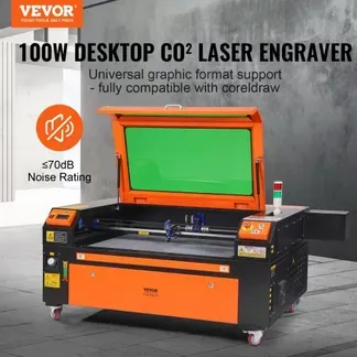 VEVOR 100W CO2-Lasergravierer, 600x900mm, 500mm/s Laserschneidmaschine mit 2-Wege-Pass-Air-Assist, kompatibel mit LightBurn, CorelDRAW, AutoCAD, Windows, Mac OS, Linux, für Holz, Acryl, Stoff VEVOR 100W CO2-Lasergravierer, 600x900mm, 500mm/s Laserschneidmaschine mit 2-Wege-Pass-Air-Assist, kompatibel mit LightBurn, CorelDRAW, AutoCAD, Windows, Mac OS, Linux, für Holz, Acryl, Stoff