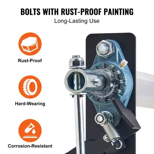 VEVOR Planenroller-Set mit Handkurbel, 162,6 cm bis 264,2 cm breit, Aluminiumlegierung, manueller Planenroller auf Kabinenhöhe für Muldenkipper mit 17,8 cm Schwammgriff, perfekt für Muldenkipper, Anhä – Bild 4