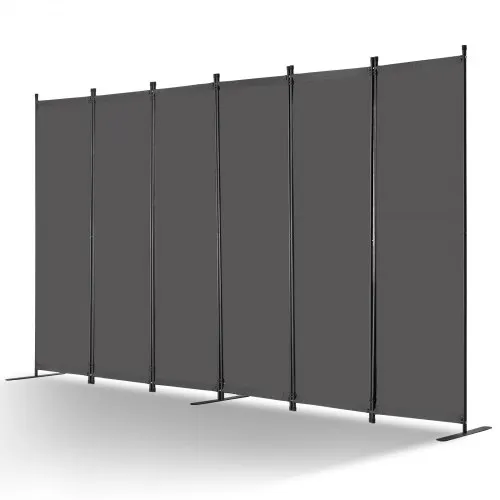 VEVOR Raumteiler 6 Paneele Paravent 3110 x 1805 x 450 mm, faltbarer Sichtschutz & tragbarer Trennwandteiler zur Raumtrennung, freistehende Raumteiler für Büro Schlafzimmer Arbeitszimmer, Grau VEVOR Raumteiler 6 Paneele Paravent 3110 x 1805 x 450 mm, faltbarer Sichtschutz & tragbarer Trennwandteiler zur Raumtrennung, freistehende Raumteiler für Büro Schlafzimmer Arbeitszimmer, Grau